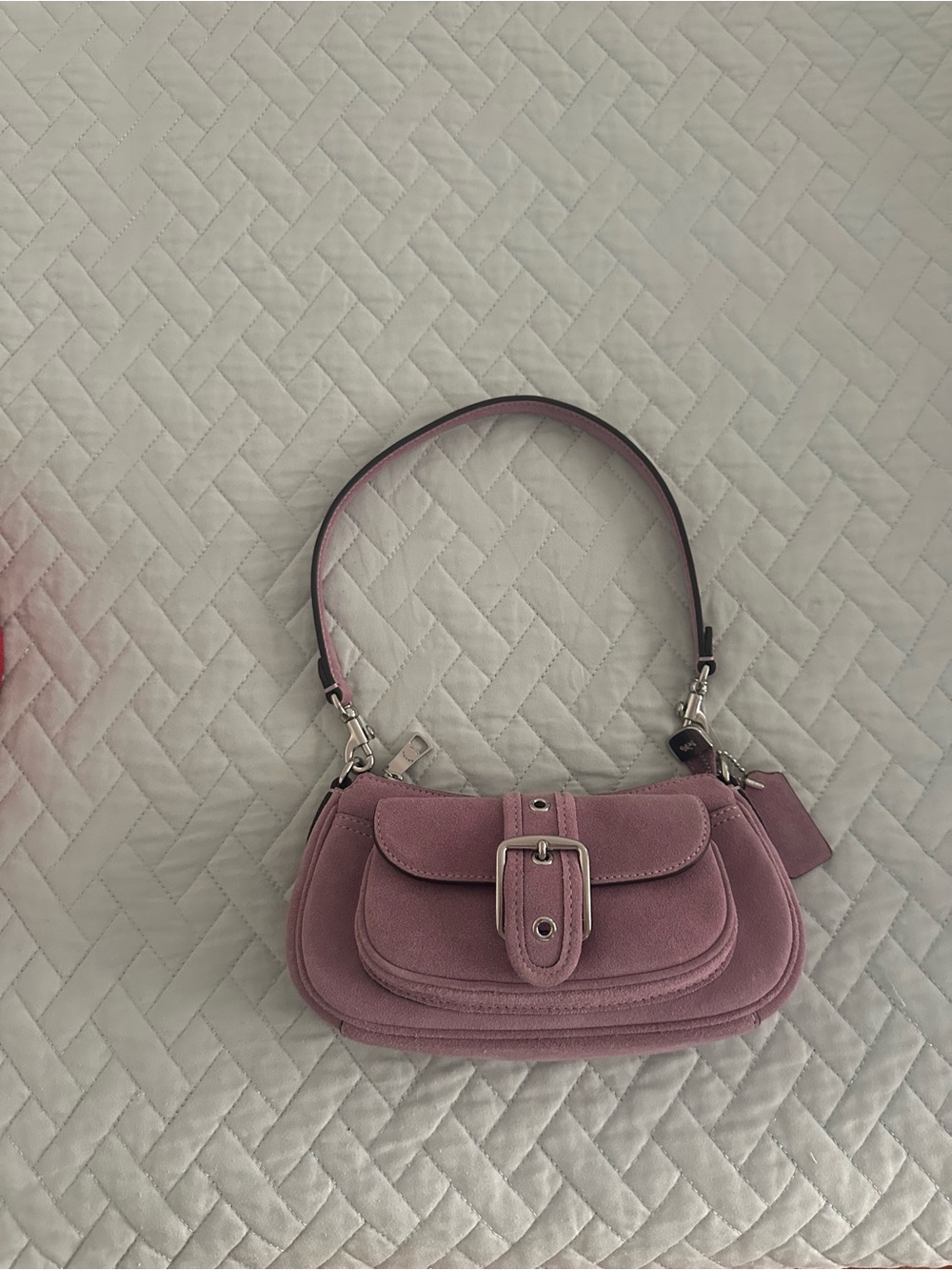 Coach Purple Suede Bag - Picture 3 of 3